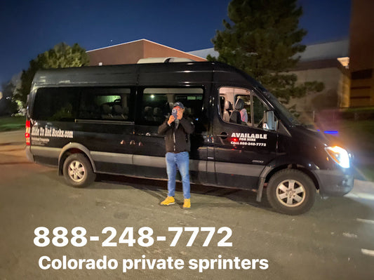 Mercedes Benz Sprinter Party Bus to Ball Arena