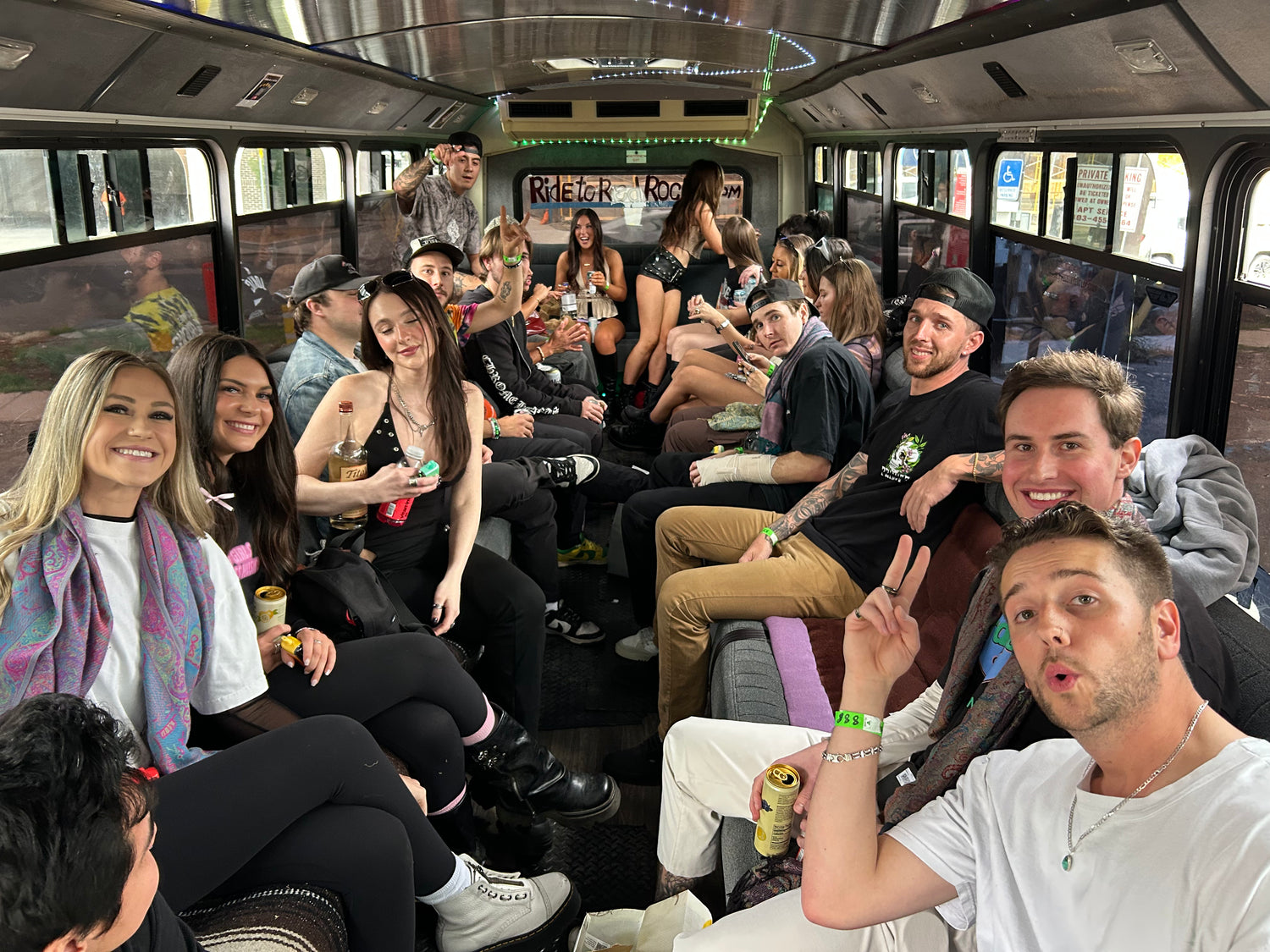 ridertoredrocks.com for party bus up to 28 passengers 