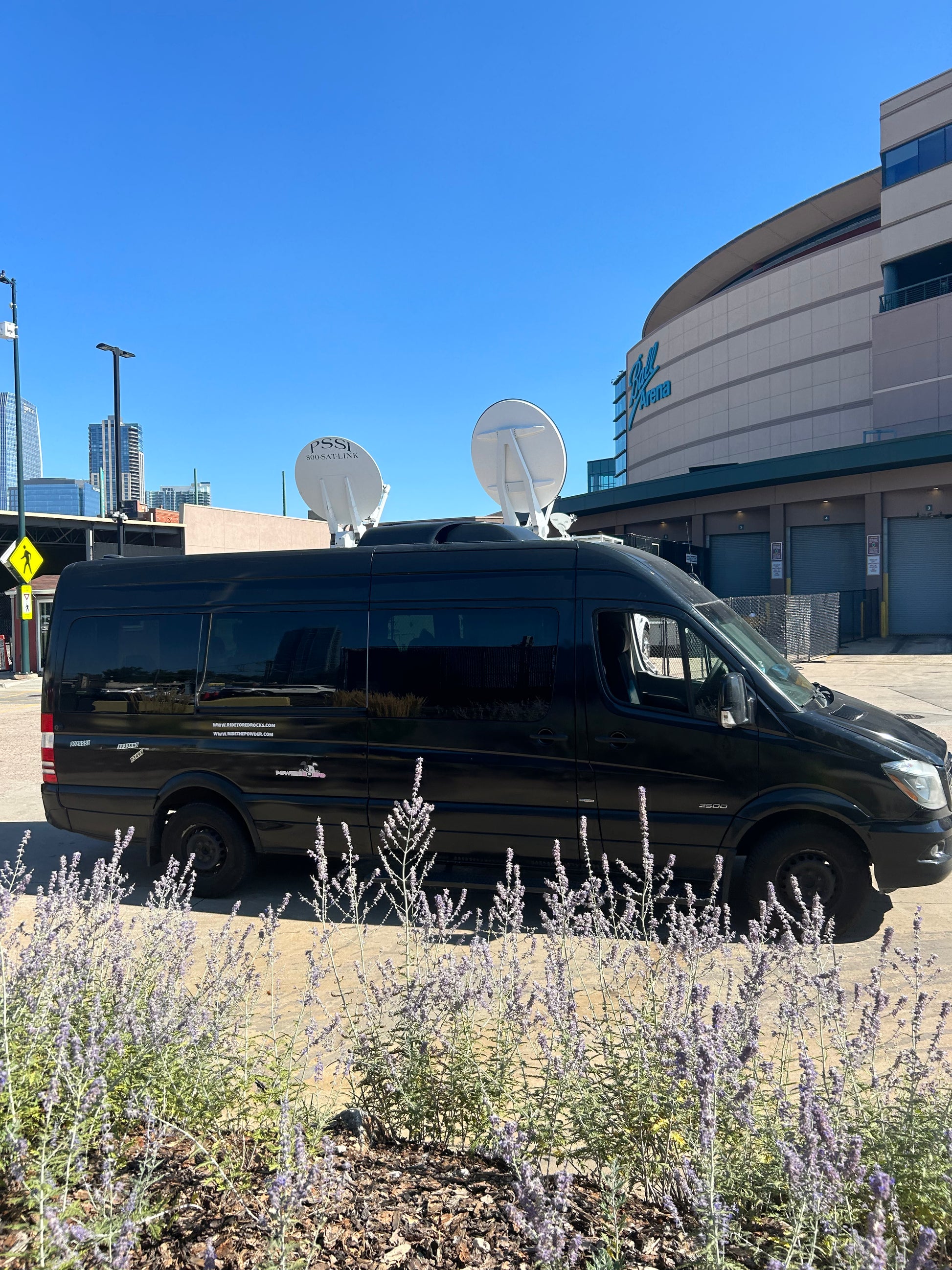 ball arena Mercedes Benz Sprinter private shuttle ridetoredrocks.com