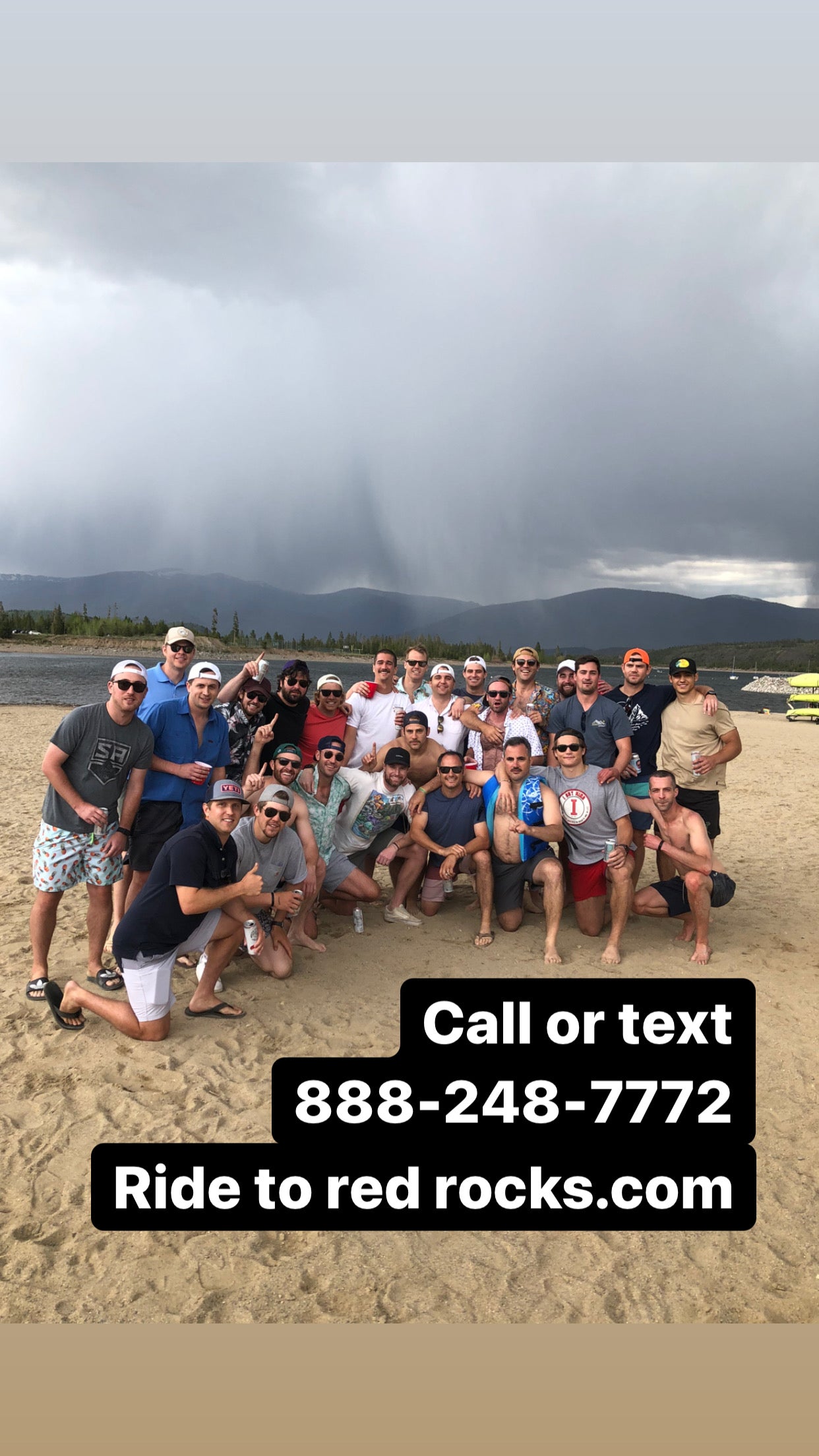 bachelor party in breckenridge, co 888-248-7772 at the beach marina